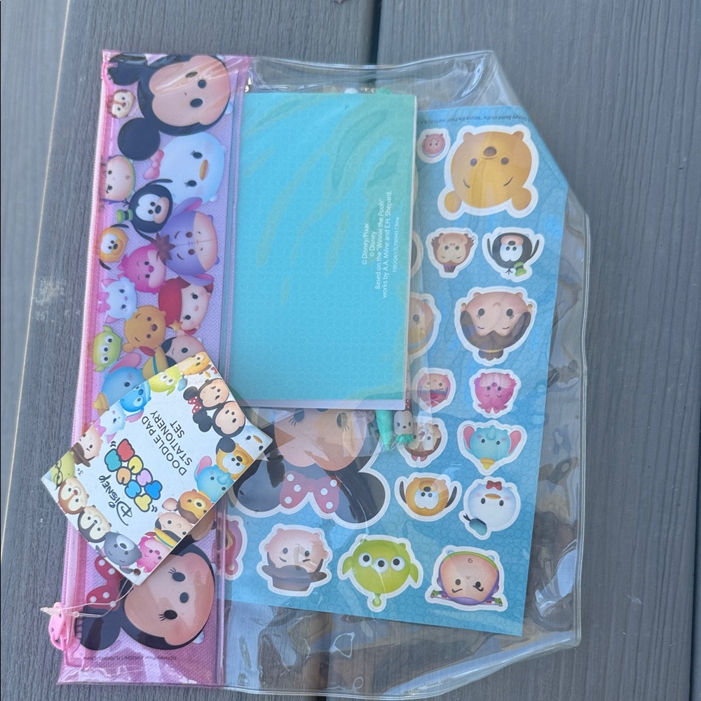 Kids Sticker and Notepad Set - Pink & Blue